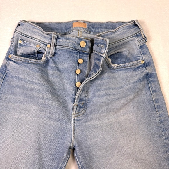 Mother Jeans The Tripper Flood Womens 29 Light Wash Limited Edition Button Fly - Picture 2 of 14